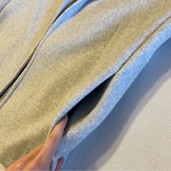 Zara Oversized Light Grey Coat Jacket Open Front - Picture 5 of 13